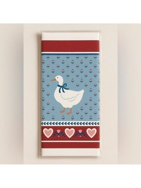 Vintage Goose Plastic Tablecover NEW 54”x96” Forget Me Not by American Greetings